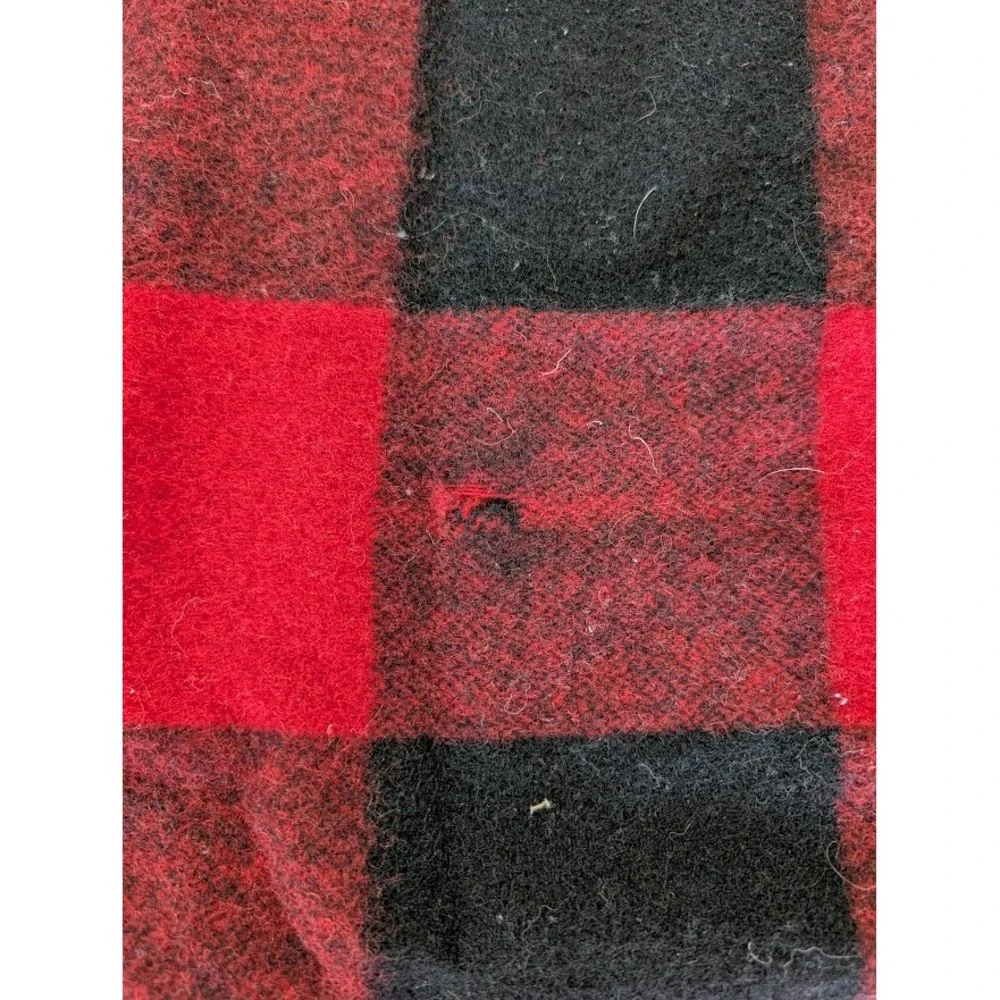 Woolrich Buffalo Plaid Wool Throw Blanket 72x57 Checkered Cabin Farmhouse Picnic
